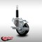 Service Caster 3'' SS Black Poly Swivel 3/4'' Expanding Stem Caster with Brake SCC-SSEX20S314-PPUB-BLK-TLB-34 - alternate 2